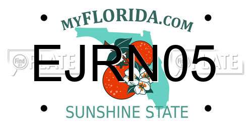 EJRN05 Florida License Plate
