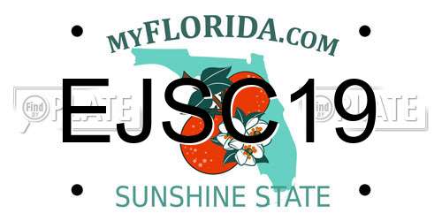 EJSC19 Florida License Plate