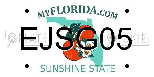 EJSG05 Florida License Plate
