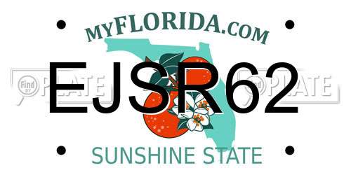 EJSR62 Florida License Plate