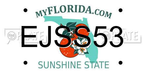 EJSS53 Florida License Plate