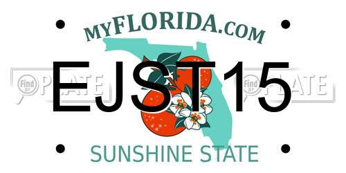 EJST15 Florida License Plate