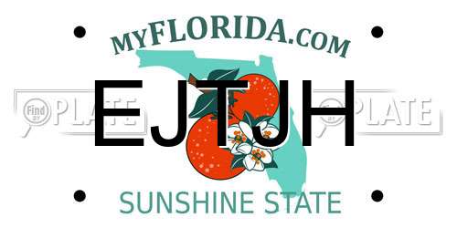 EJTJH Florida License Plate