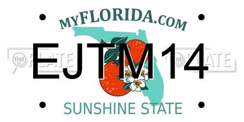 EJTM14 Florida License Plate