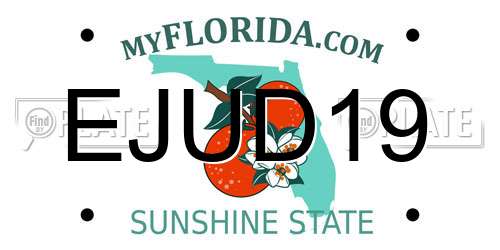 EJUD19 Florida License Plate