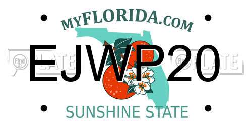 EJWP20 Florida License Plate