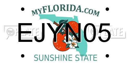 EJYN05 Florida License Plate