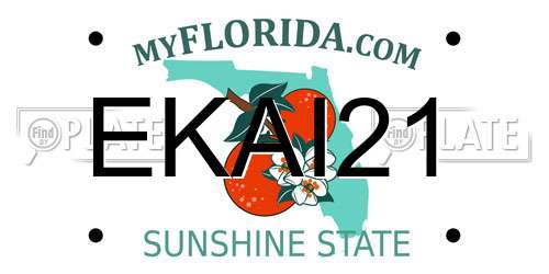EKAI21 Florida License Plate