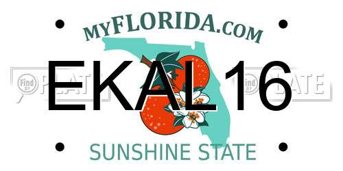 EKAL16 Florida License Plate