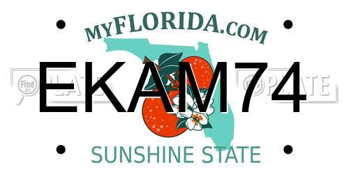 EKAM74 Florida License Plate