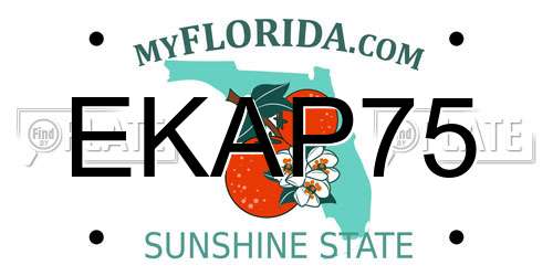 EKAP75 Florida License Plate
