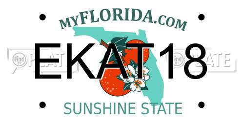 EKAT18 Florida License Plate