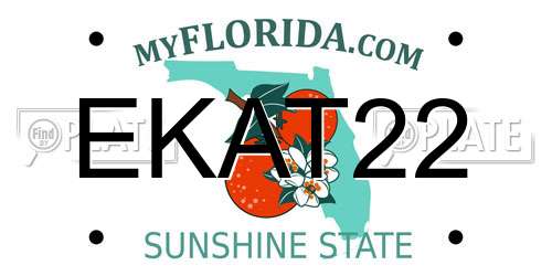 EKAT22 Florida License Plate