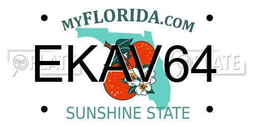 EKAV64 Florida License Plate