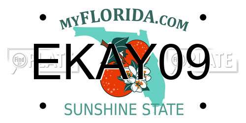 EKAY09 Florida License Plate