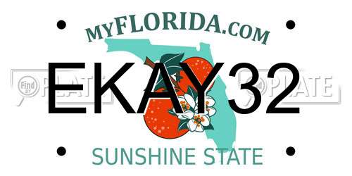 EKAY32 Florida License Plate