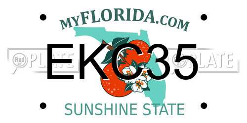 EKC35 Florida License Plate