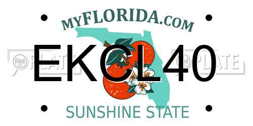 EKCL40 Florida License Plate
