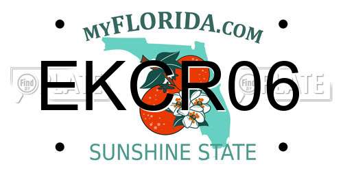EKCR06 Florida License Plate