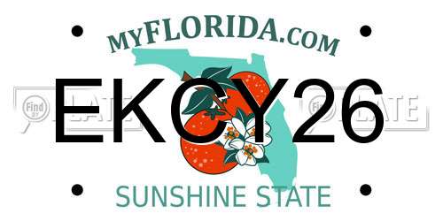 EKCY26 Florida License Plate