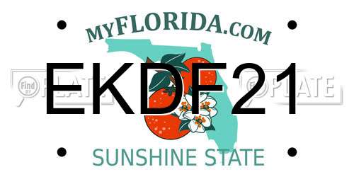 EKDF21 Florida License Plate