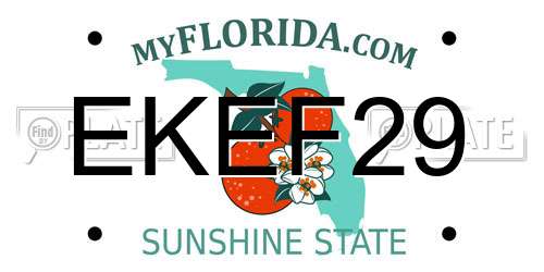 EKEF29 Florida License Plate