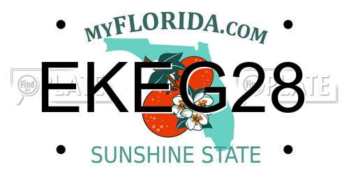 EKEG28 Florida License Plate