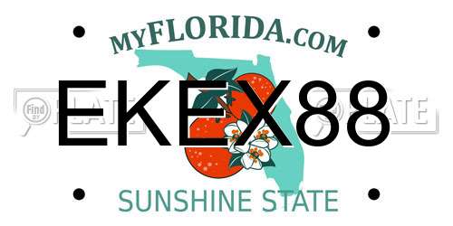 EKEX88 Florida License Plate