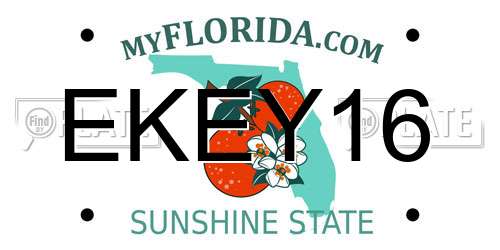 EKEY16 Florida License Plate