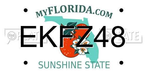 EKFZ48 Florida License Plate