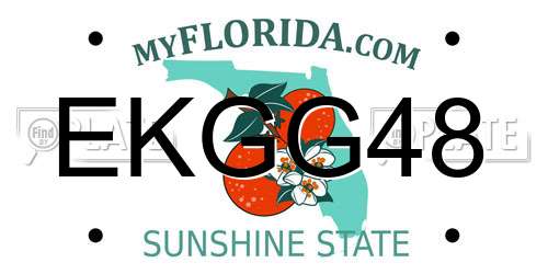 EKGG48 Florida License Plate