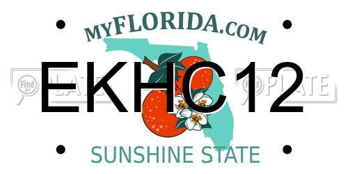 EKHC12 Florida License Plate
