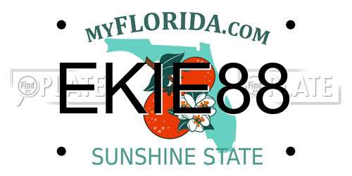 EKIE88 Florida License Plate