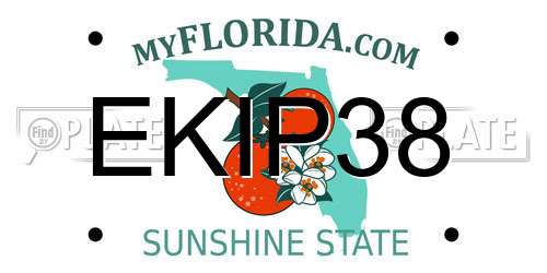 EKIP38 Florida License Plate