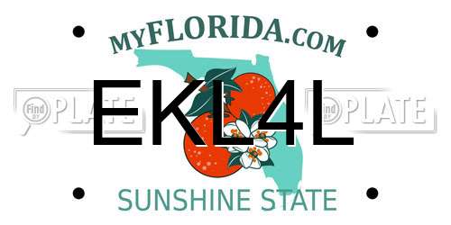 EKL4L Florida License Plate