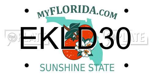 EKLD30 Florida License Plate