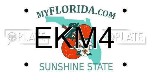 EKM4 Florida License Plate