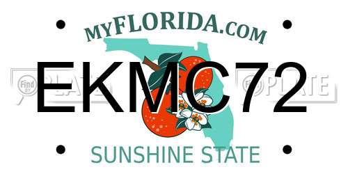 EKMC72 Florida License Plate