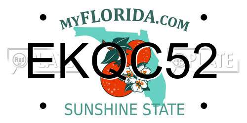 EKQC52 Florida License Plate