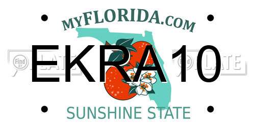 EKRA10 Florida License Plate