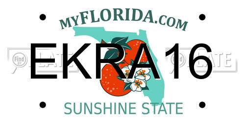 EKRA16 Florida License Plate