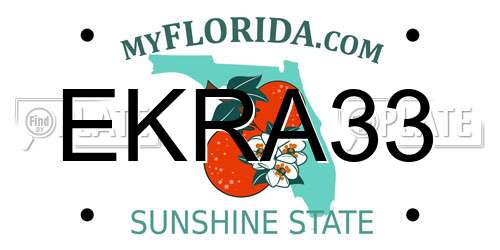 EKRA33 Florida License Plate