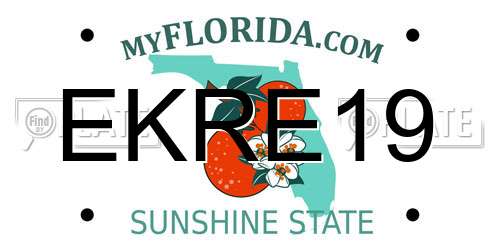 EKRE19 Florida License Plate