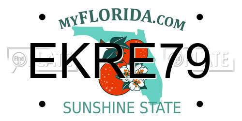 EKRE79 Florida License Plate
