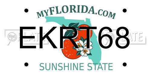 EKRT68 Florida License Plate