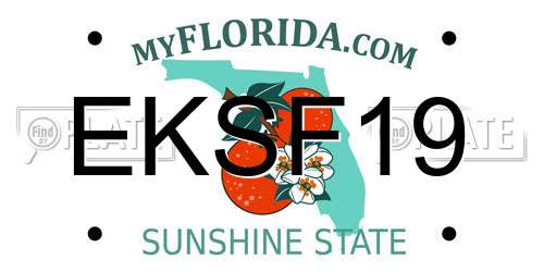 EKSF19 Florida License Plate