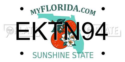EKTN94 Florida License Plate