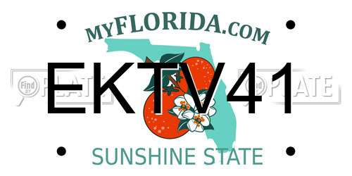 EKTV41 Florida License Plate