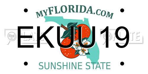 EKUU19 Florida License Plate