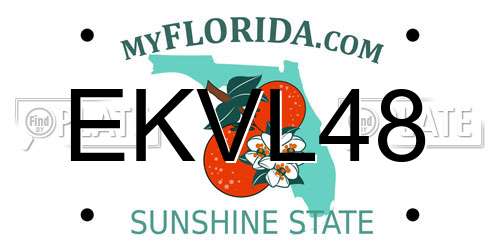 EKVL48 Florida License Plate
